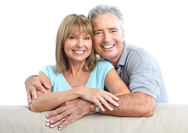Senior Happy Couple With Dental Implants From Northwest Indiana Dental Care